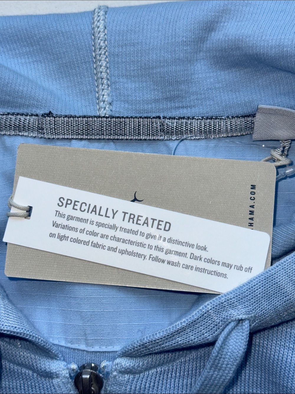 Tommy Bahama Light Blue Full-Zip Hoodie Jacket - Picture 6 of 6